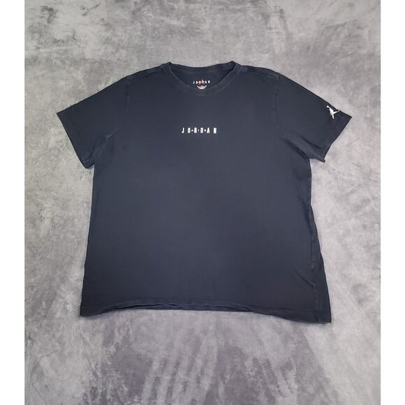 Nike Jordan Air Sz XL T-Shirt Tee Black DM3182-010 Men’s Basketball Ca17-4 - Picture 1 of 7